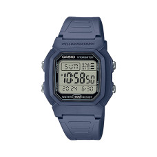 Casio W-800H-2AVES Ανδρικό Ψηφιακό Ρολόι Μπαταρίας με Μπλε Λουράκι Καουτσούκ